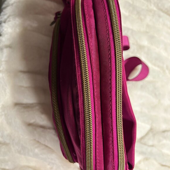 EUC Travelon Signature Small Crossbody Bag - Fuchsia - Picture 11 of 12